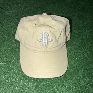 Houston Rockets Mitchell & Ness Tan Strapback Dad Hat Adjustable NBA